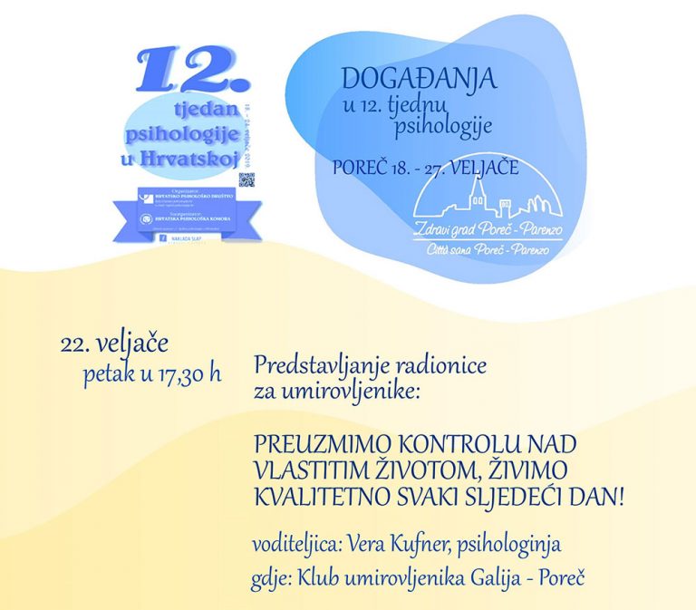 "Preuzmimo kontrolu nad vlastitim životom i živimo sretno i kvalitetno svaki sljedeći dan"
